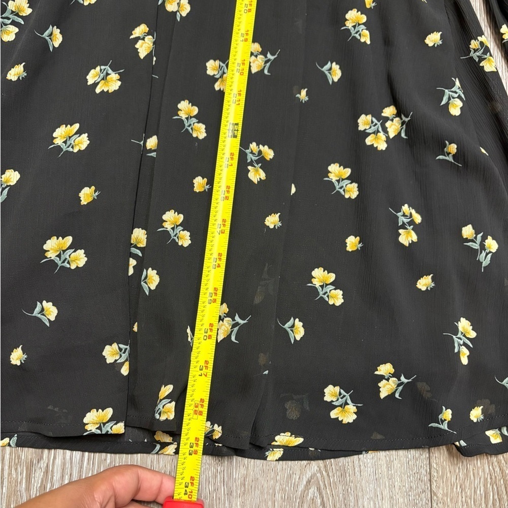 Lulu's Black Floral Long Sleeve Dress - Picture 4 of 9